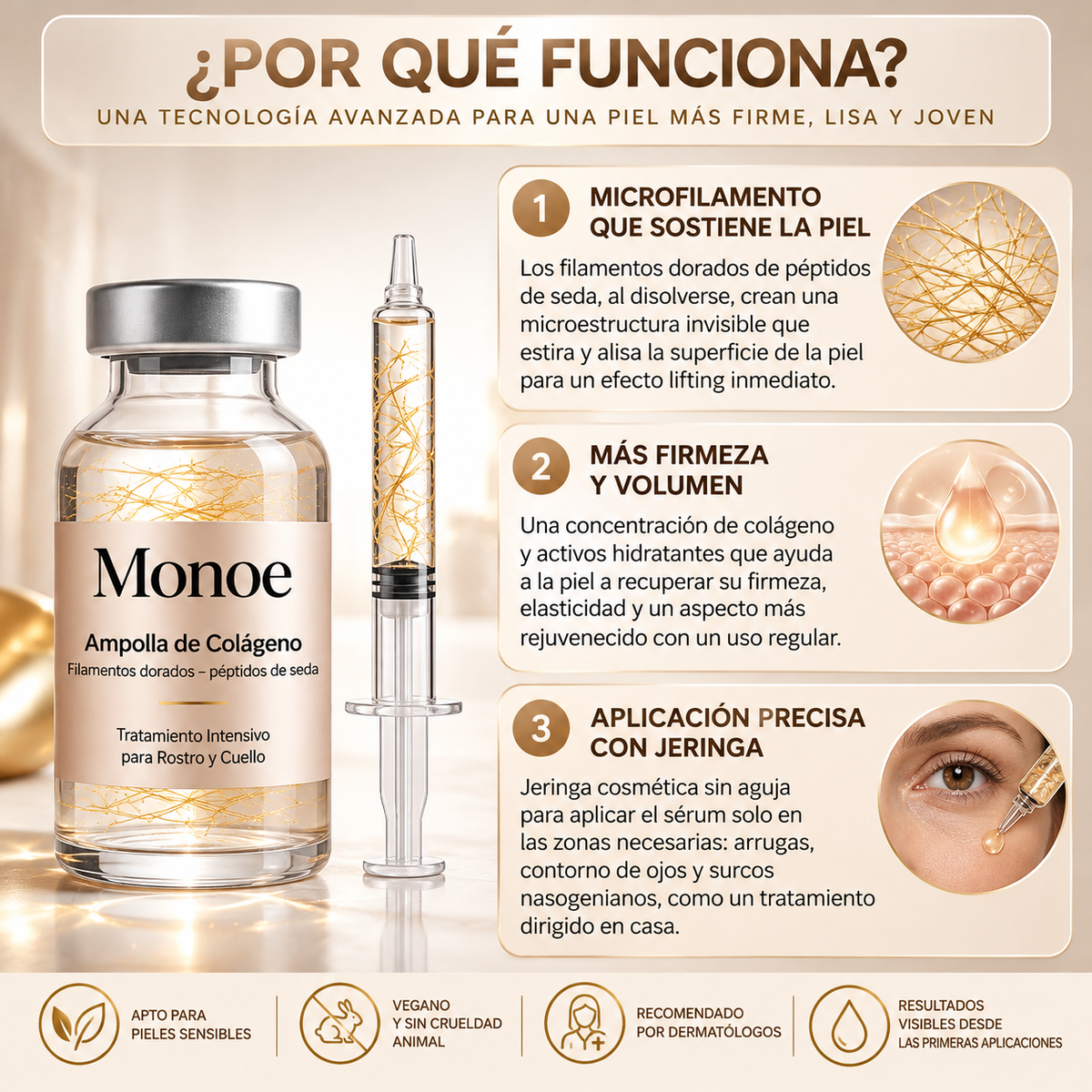 Monoe – Sérum Coreano con Efecto Lifting desde la Primera Aplicación