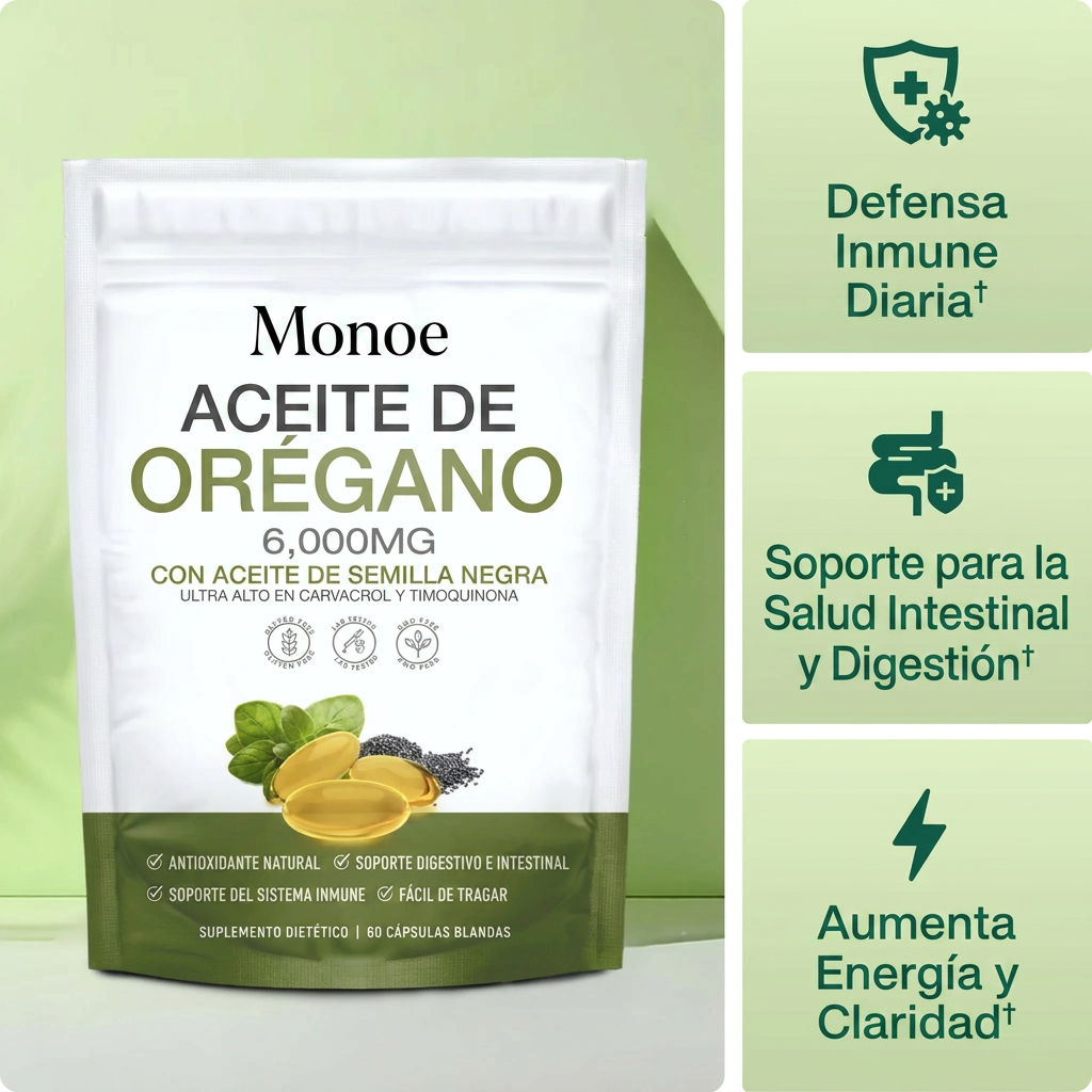 Cápsulas blandas de aceite de orégano