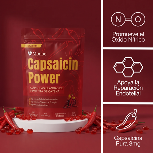 Cayena Activa 3000mg con Capsaicina | Fórmula Completa para la Circulación
