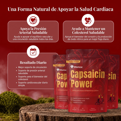 Cayena Activa 3000mg con Capsaicina | Fórmula Completa para la Circulación